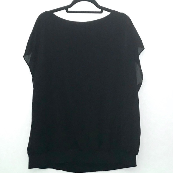 GORGEOUS BLACK CHIFFON EMBELLISHED TOP - Picture 8 of 16